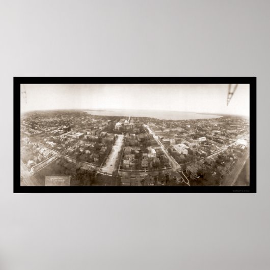Madison WI Aerial Foto 1908 Poster (Voorkant)