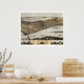 Madison, WI Panoramic Map - 1867 Poster (Keuken)