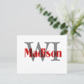 madison wi red briefkaart (Staand voorkant)