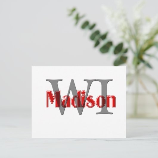 madison wi red briefkaart (Staand voorkant)