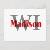 madison wi red briefkaart (Voorkant)
