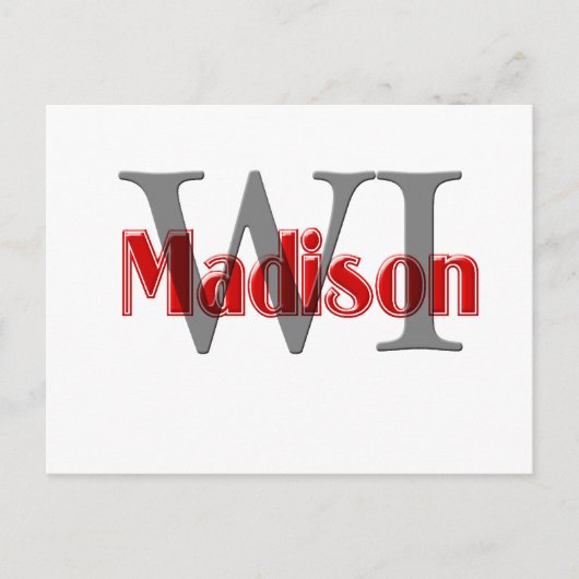 madison wi red briefkaart (Voorkant)
