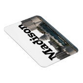 Madison WI Skyline met Madison in de lucht Magneet (Rechterzijde)