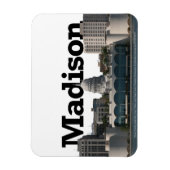 Madison WI Skyline met Madison in de lucht Magneet (Verticaal)