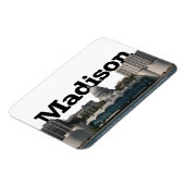 Madison WI Skyline met Madison in de lucht Magneet (Linkerzijde)