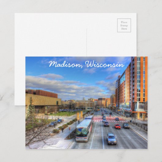 Madison Wisconsin Briefkaart (Voorkant / Achterkant)