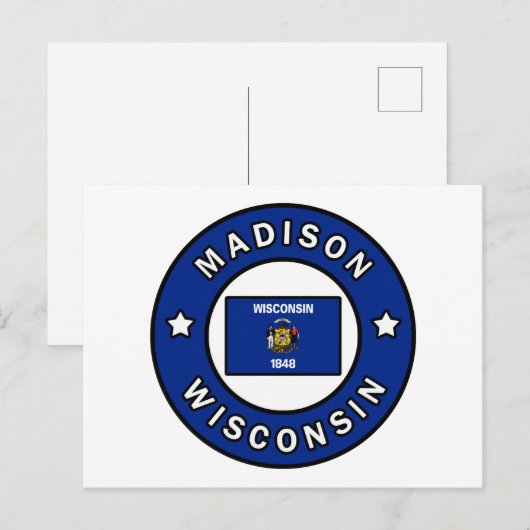 Madison Wisconsin Briefkaart (Voorkant / Achterkant)