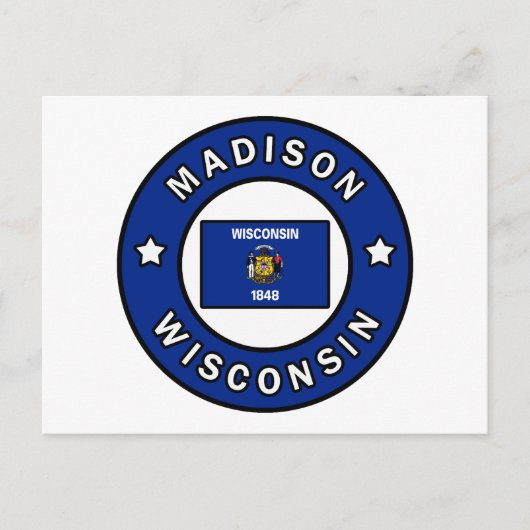Madison Wisconsin Briefkaart (Voorkant)