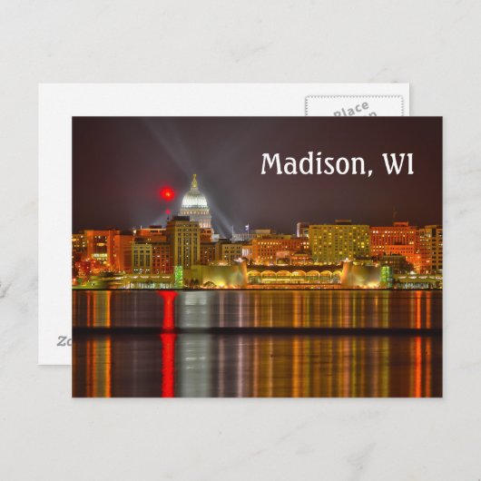 Madison, Wisconsin Briefkaart (Voorkant / Achterkant)