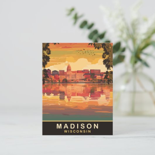 Madison, Wisconsin Briefkaart (Staand voorkant)
