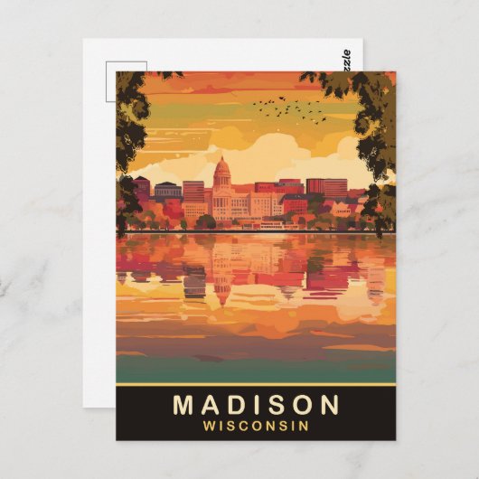 Madison, Wisconsin Briefkaart (Voorkant / Achterkant)