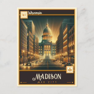 Madison, Wisconsin    Briefkaart