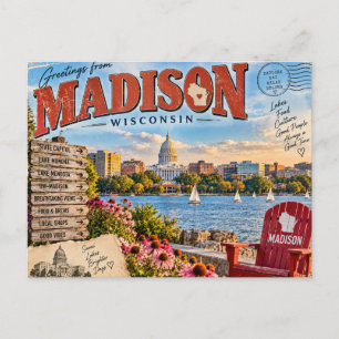 Madison Wisconsin Briefkaart