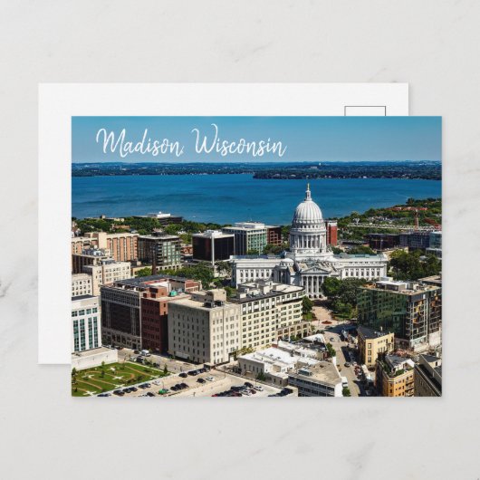 Madison, Wisconsin Briefkaart Het Capitool (Voorkant / Achterkant)