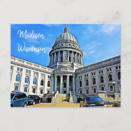 Madison, Wisconsin Briefkaart Het Capitool