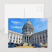 Madison, Wisconsin Briefkaart Het Capitool (Voorkant / Achterkant)