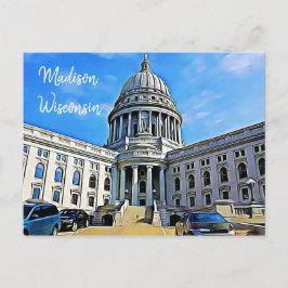 Madison, Wisconsin Briefkaart Het Capitool