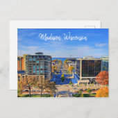 Madison, Wisconsin Briefkaart Sky Uitzicht (Voorkant / Achterkant)
