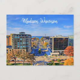 Madison, Wisconsin Briefkaart Sky Uitzicht