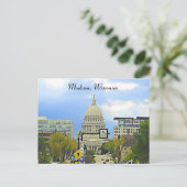 Madison, Wisconsin Capitol Building Briefkaart (Staand voorkant)
