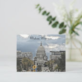 Madison, Wisconsin Capitol Building Briefkaart (Staand voorkant)