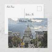 Madison, Wisconsin Capitol Building Briefkaart (Voorkant / Achterkant)