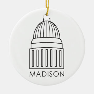 Madison Wisconsin Capitol Building Keramisch Ornament