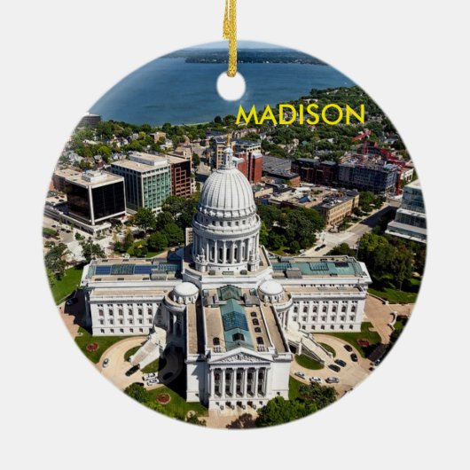 Madison Wisconsin Circle Ornament (Achterkant)
