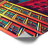 Madison, Wisconsin City Skyline bij zonsondergang Poster (Hoek)