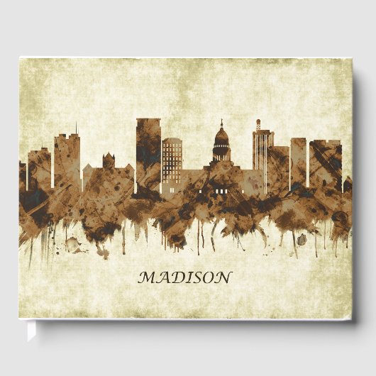 Madison Wisconsin Cityscape Gastenboek (Voorkant)