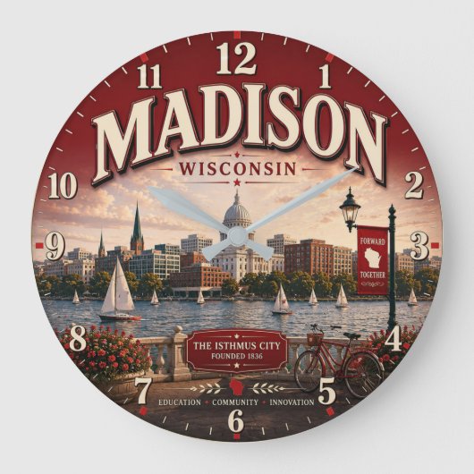 Madison Wisconsin college town gift Grote Klok (Voorkant)