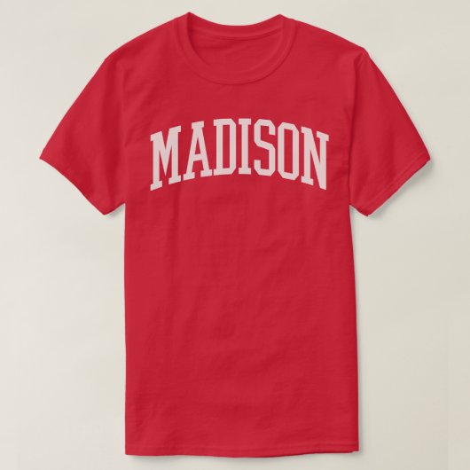 Madison Wisconsin College Type Universiteit T-shirt (Design voorkant)