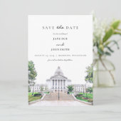 Madison Wisconsin flat Save the Date Kaart (Staand voorkant)