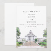 Madison Wisconsin flat Save the Date Kaart (Voorkant / Achterkant)