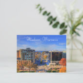 Madison Wisconsin Foto Digital Art Briefkaart (Staand voorkant)