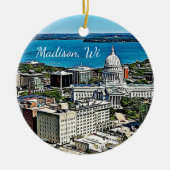 Madison, Wisconsin Fotografie kerstfeestdag Keramisch Ornament (Voorkant)