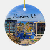 Madison, Wisconsin Fotografie kerstfeestdag Keramisch Ornament (Achterkant)