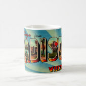 Madison Wisconsin Greeting Postcard Koffiemok (Center)