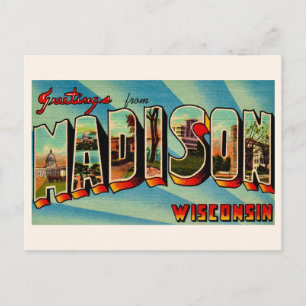 Madison Wisconsin Groet Ansichtkaart Briefkaart