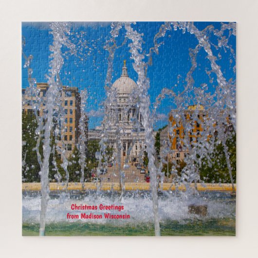 Madison Wisconsin Jigzaag Puzzle Legpuzzel (Verticaal)