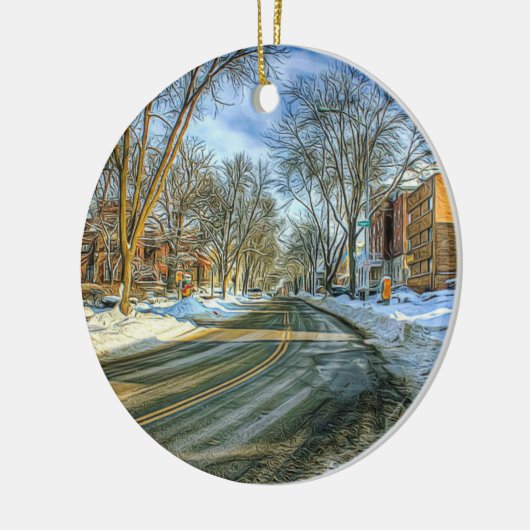Madison, Wisconsin Kaas Hoofd Kerst Keepsake Keramisch Ornament (Links)
