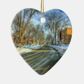 Madison, Wisconsin Kaas Hoofd Kerst Keepsake Keramisch Ornament (Rechts)