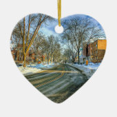 Madison, Wisconsin Kaas Hoofd Kerst Keepsake Keramisch Ornament (Voorkant)