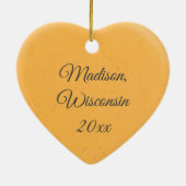 Madison, Wisconsin Kaas Hoofd Kerst Keepsake Keramisch Ornament (Achterkant)