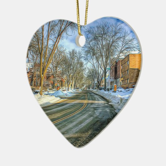 Madison, Wisconsin Kaas Hoofd Kerst Keepsake Keramisch Ornament (Links)