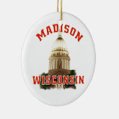Madison, Wisconsin Keramisch Ornament (Rechts)