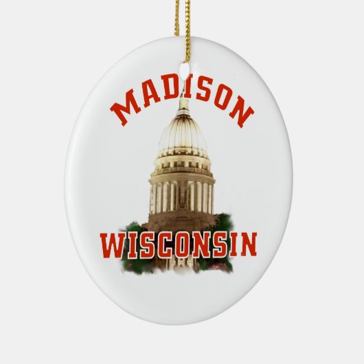 Madison, Wisconsin Keramisch Ornament (Rechts)