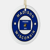 Madison Wisconsin Keramisch Ornament (Rechts)
