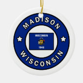 Madison Wisconsin Keramisch Ornament (Voorkant)