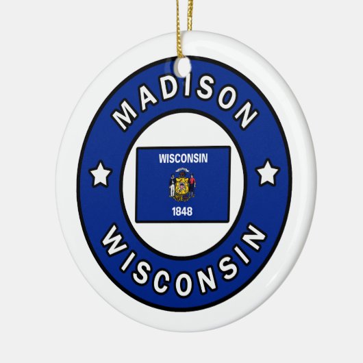 Madison Wisconsin Keramisch Ornament (Links)